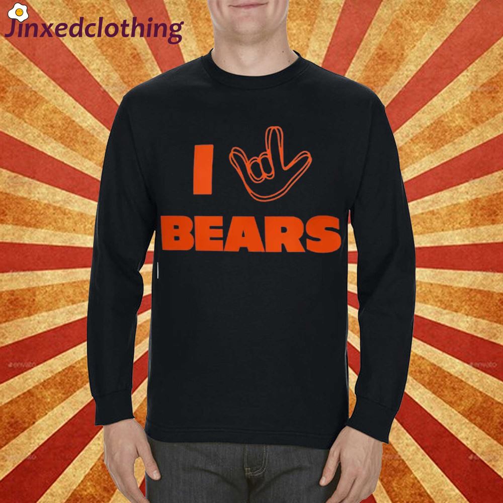 Chicago Bears Homage The Nfl Asl Collection By Love Sign Tri-blend T-shirt 
